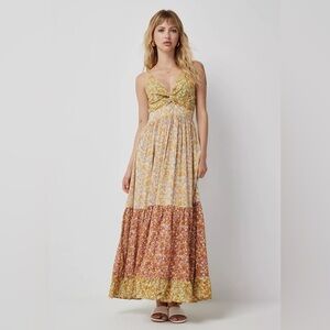 Floral Maxi Tiered Dress Small